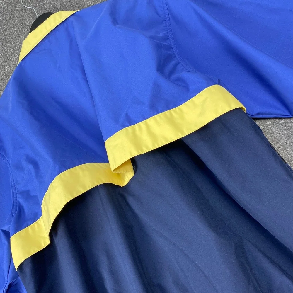 Ashworth Golf Windbreaker Windshirt Mens‎ M Blue Yellow Colorblock AM5208 New